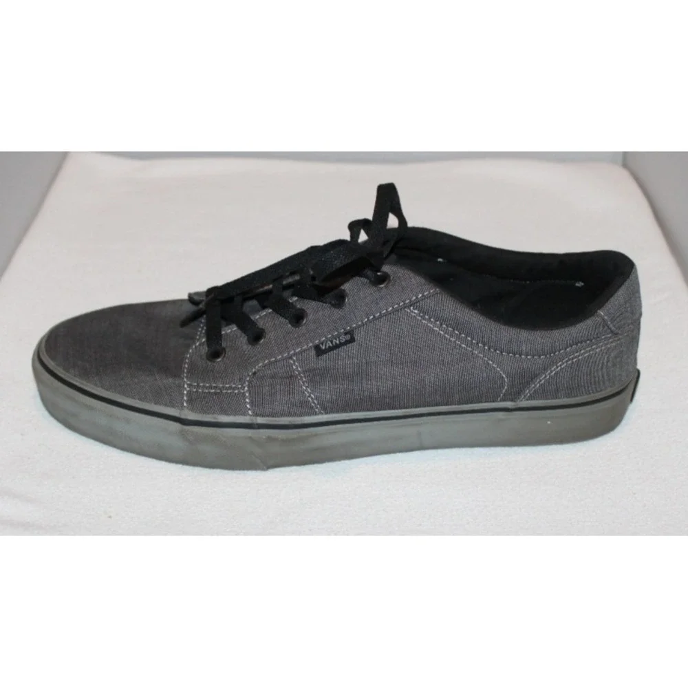men's‎ Vans Off The Wall Bishop dark gray canvas skateboard shoes Size 12 TC6D
